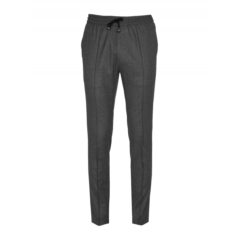 Pants in pure wool 110's with drawstring