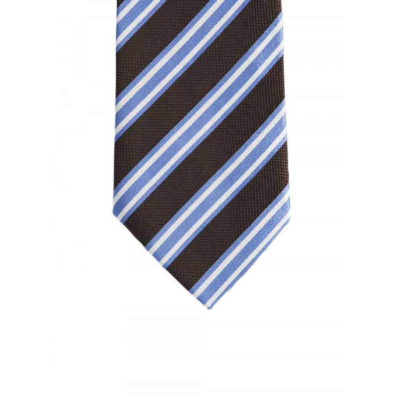 Tie in pure silk stripes