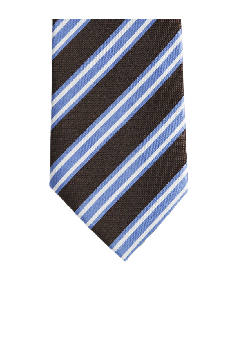 Cravate club en pure soie rayée