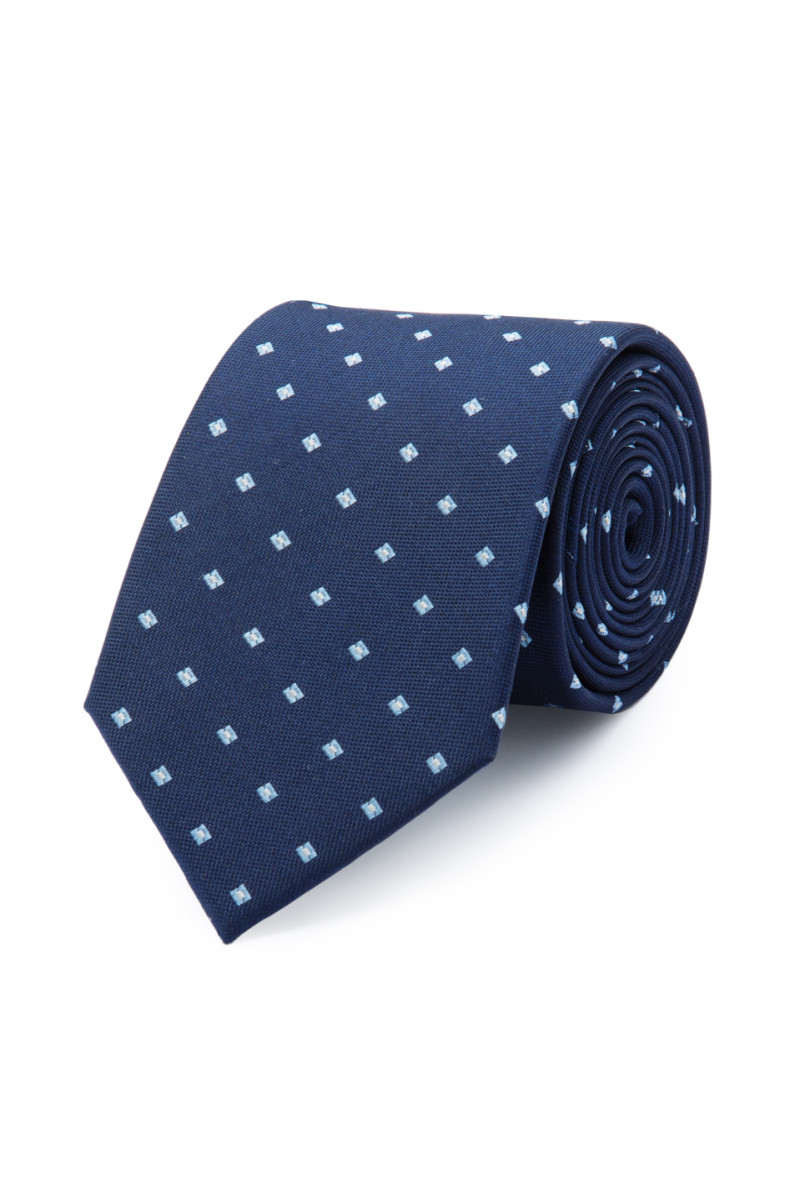 Tie in pure silk patterned square