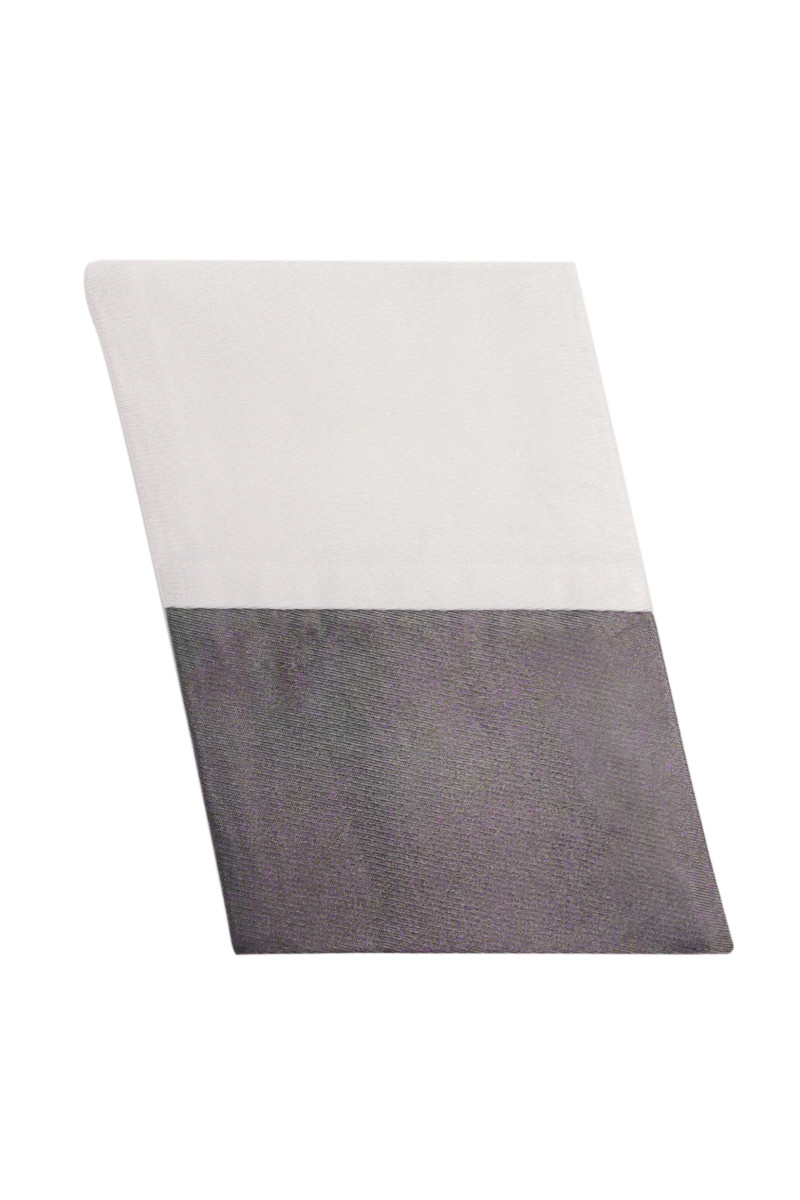 Pochette de costume en pure soie bicolore unie
