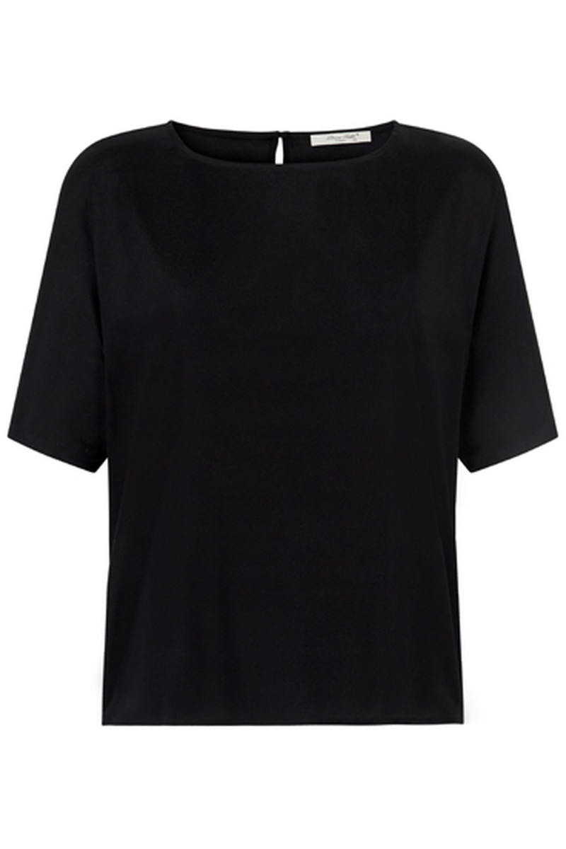 Blouse cinched in pure silk