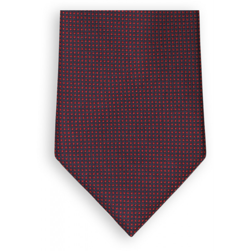 Thin tie in pure silk with small pattern cashmere