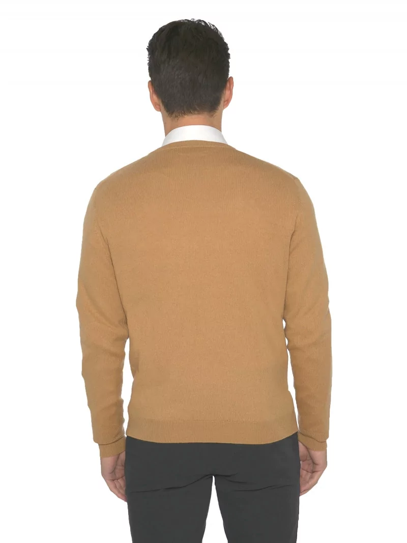 Mens sweater round neck 100% Merino Honeycomb