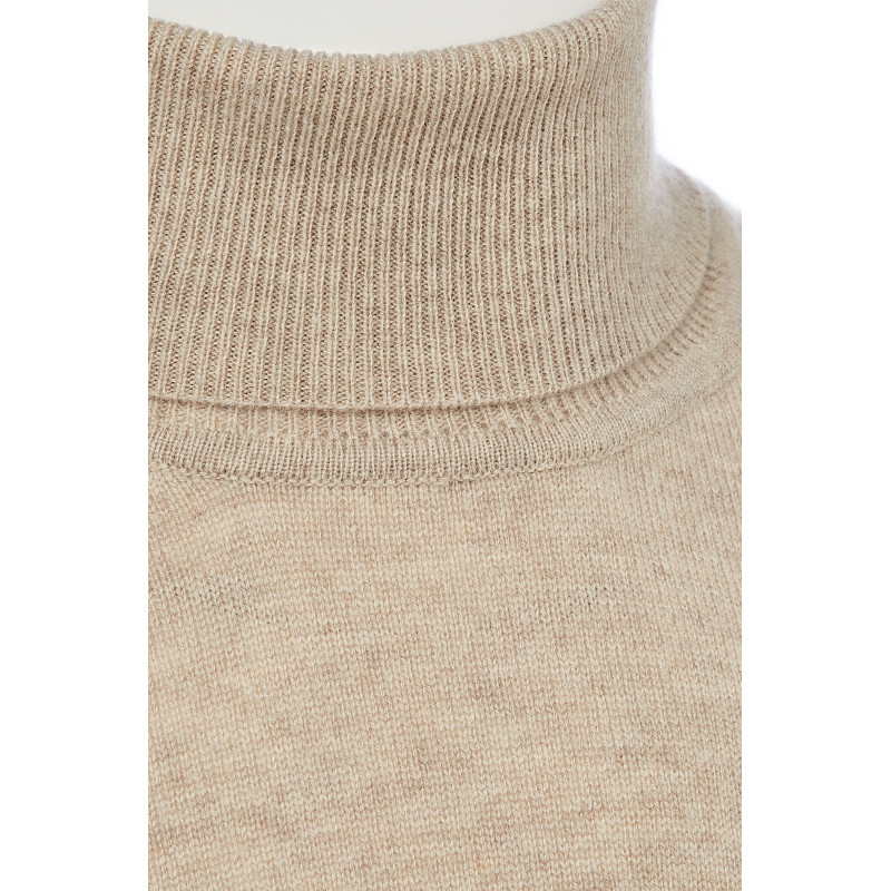 Cashmere and Wool Turtleneck Pullover