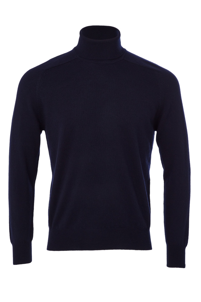 Pull Col Roule en laine et cachemire homme
