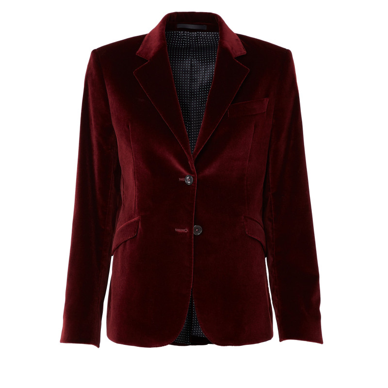 Veste cintrée femme en velours lisse Palatine