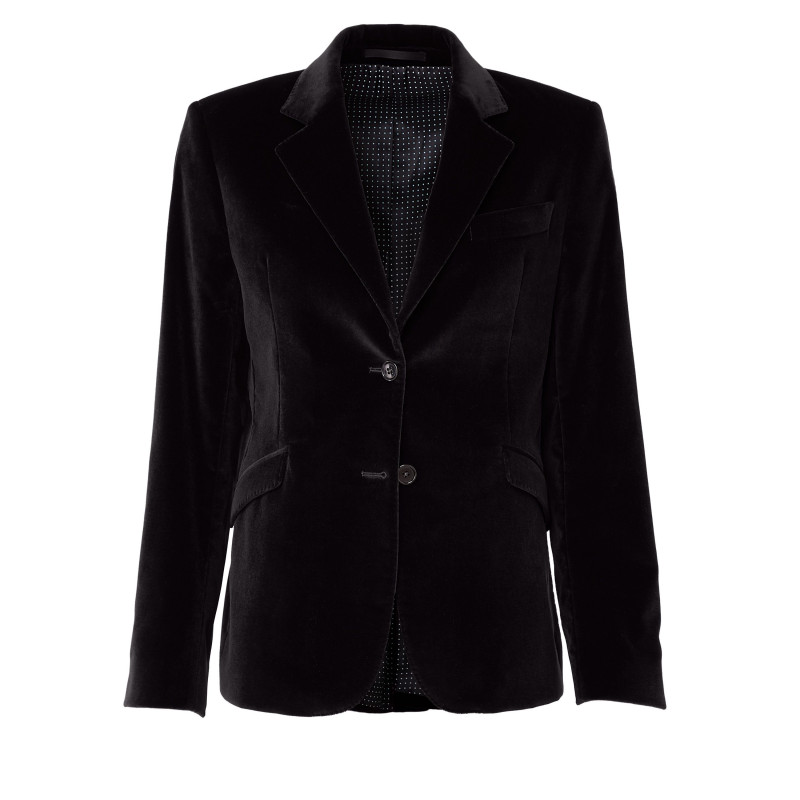 Blazer femme velours noir sale