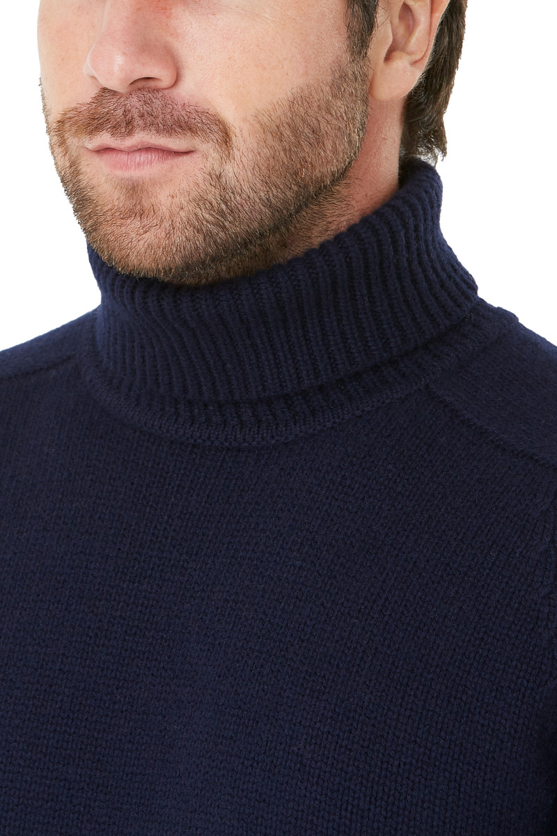 Pull col roulé 100% cachemire épais GG3