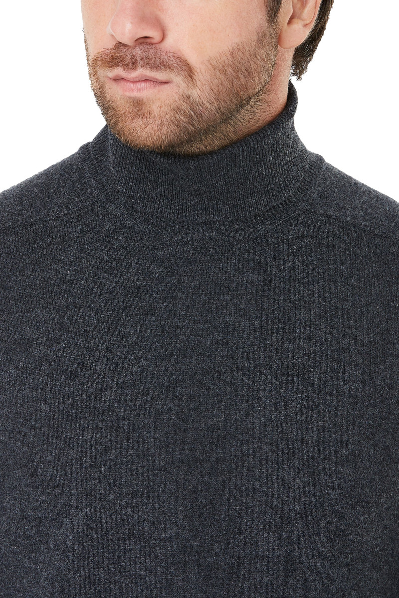 Pull Col Roule en laine et cachemire homme