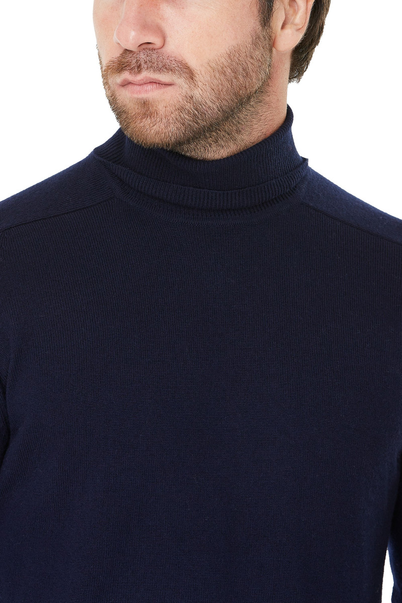 Pull Col Roule en laine et cachemire homme