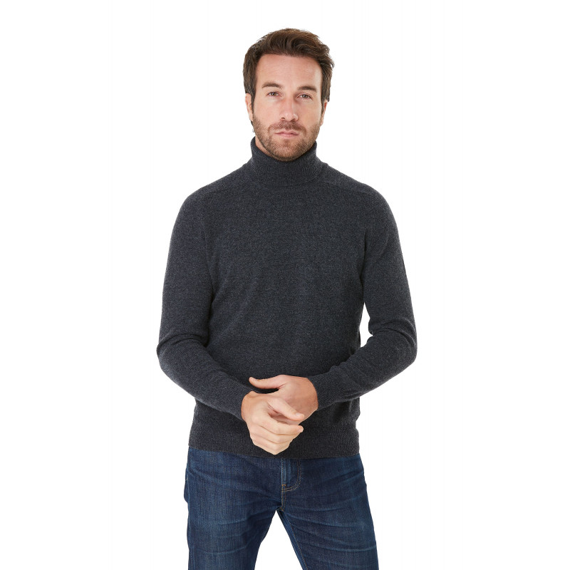 Pull Col Roule en laine et cachemire homme