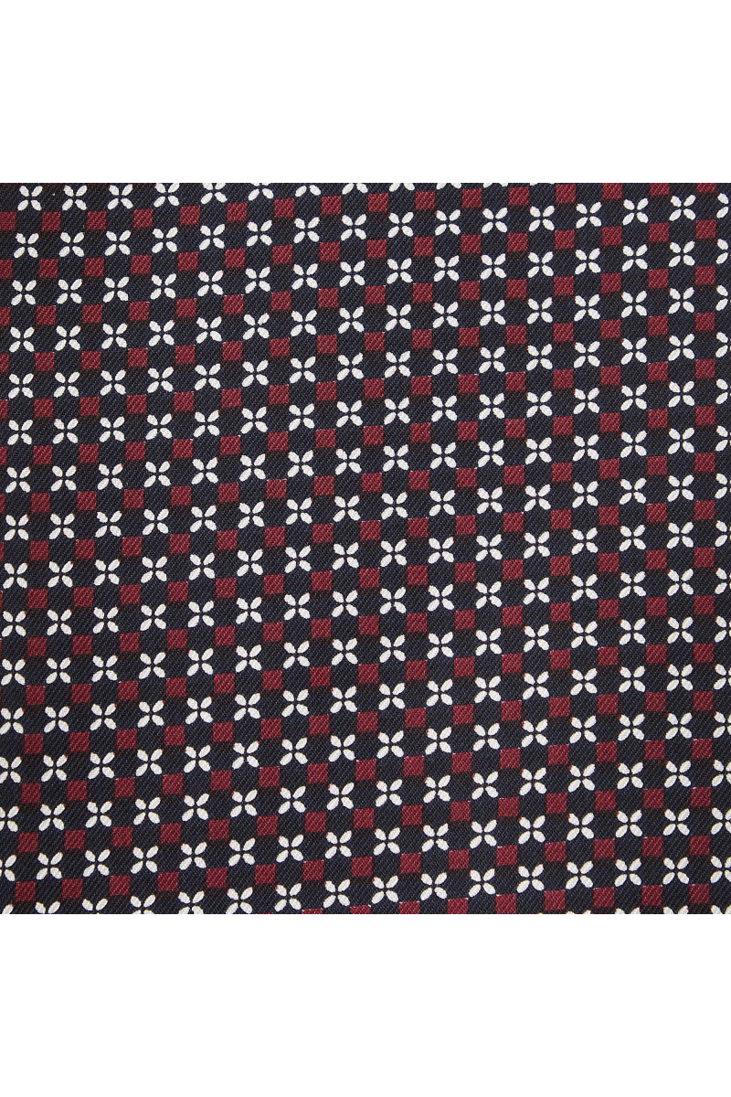 Foulard en pure soie à puces et fleurs
