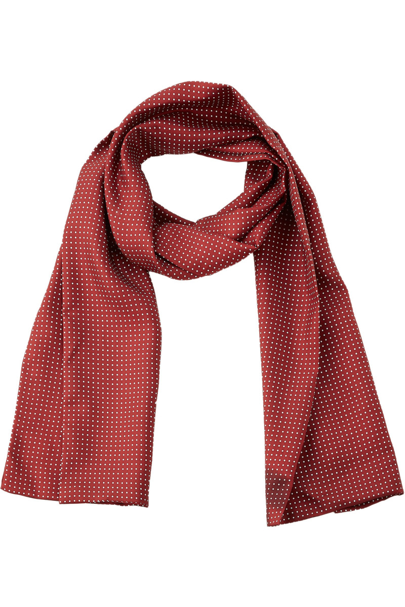 Scarf in pure silk polka dot