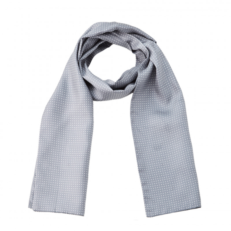 Scarf in pure silk polka dot