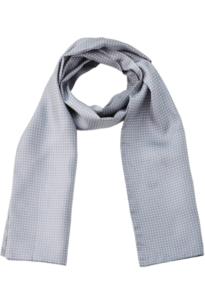 Scarf in pure silk polka dot