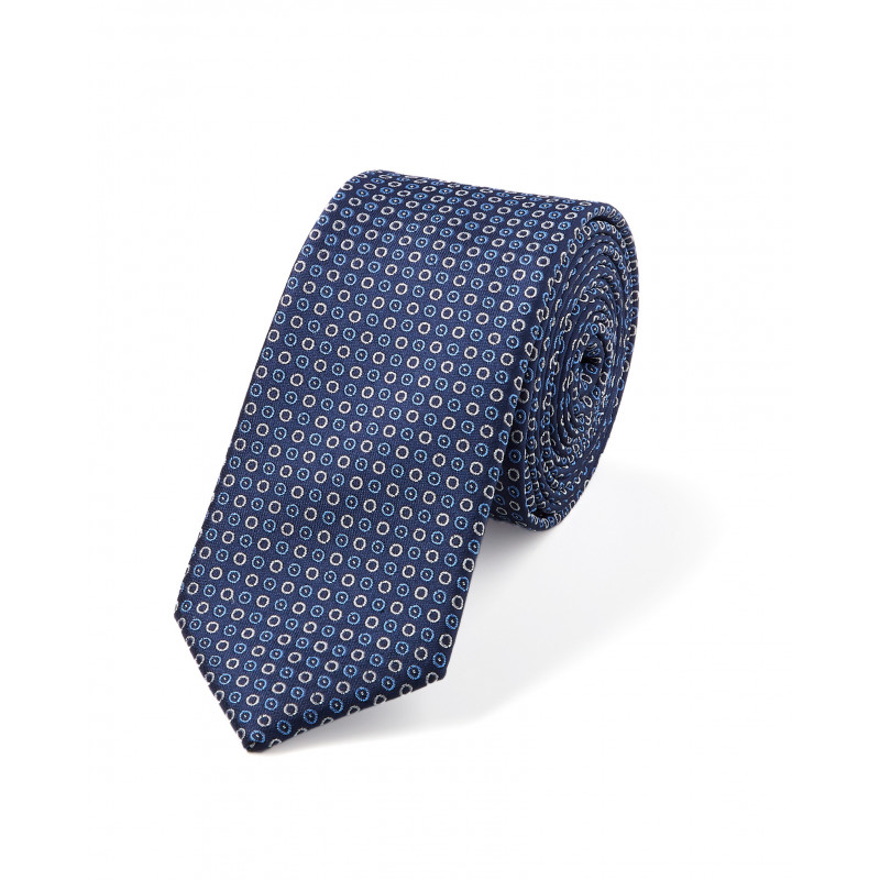 Circular Pattern Pure Silk Tie