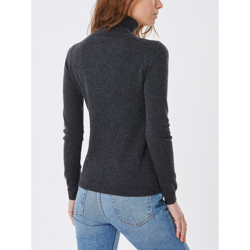 Cashmere and Wool Turtleneck Pullover