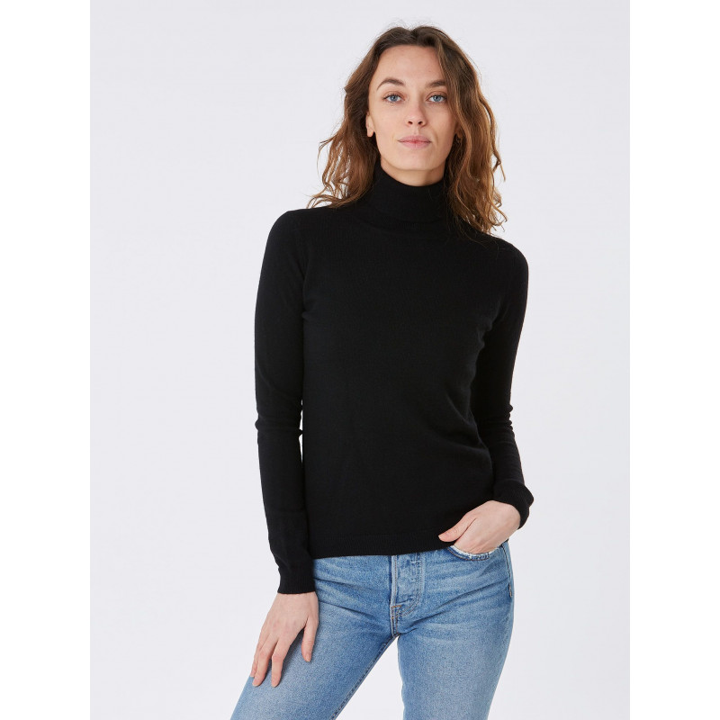 Cashmere and Wool Turtleneck Pullover