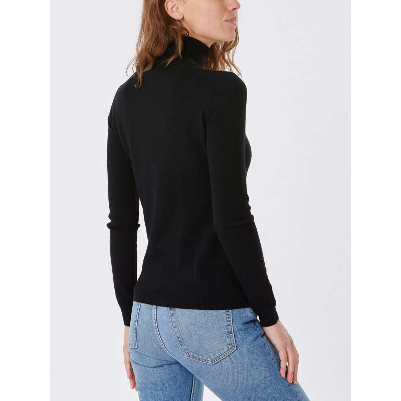 Cashmere and Wool Turtleneck Pullover