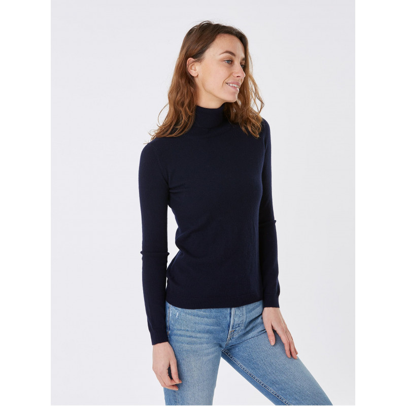 Cashmere and Wool Turtleneck Pullover