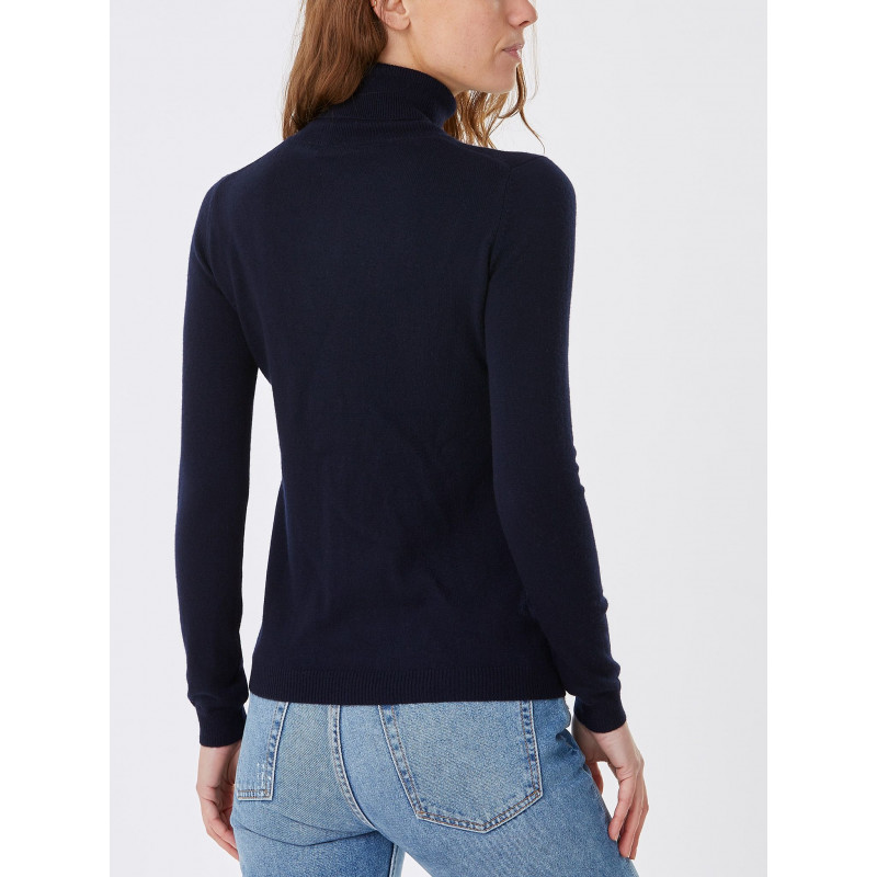 Cashmere and Wool Turtleneck Pullover