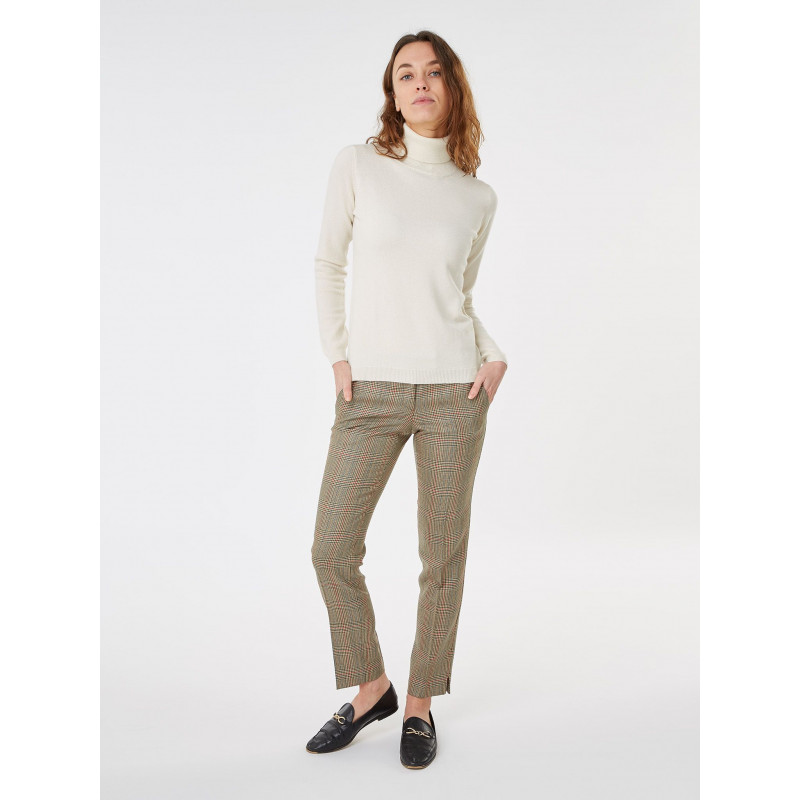 Cashmere and Wool Turtleneck Pullover