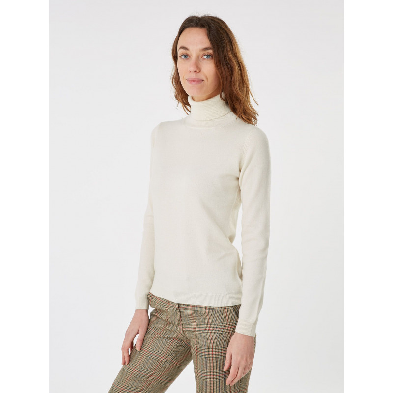 Cashmere and Wool Turtleneck Pullover