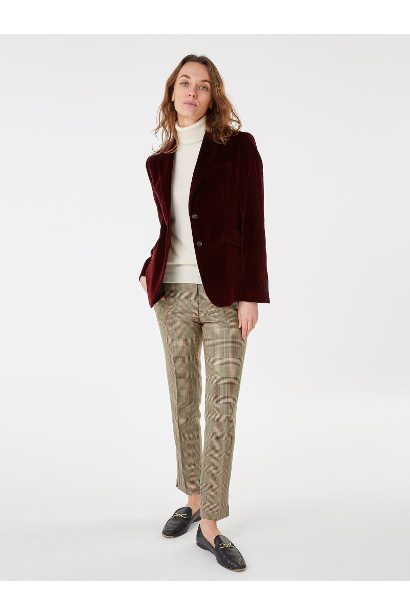 Veste cintrée femme en velours lisse Palatine