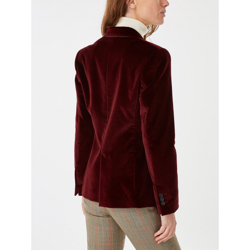 Veste cintrée femme en velours lisse Palatine