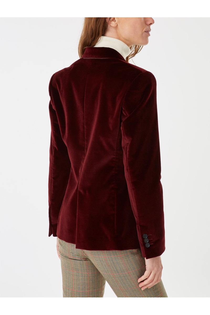 Veste cintrée femme en velours lisse Palatine