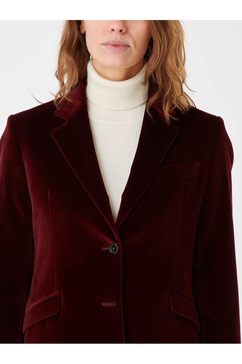 Veste cintrée femme en velours lisse Palatine