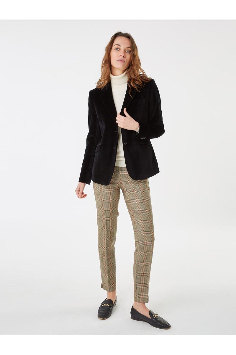 Veste cintrée femme en velours lisse Palatine