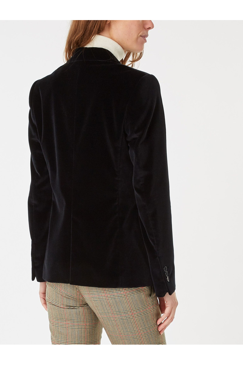 Veste cintrée femme en velours lisse Palatine