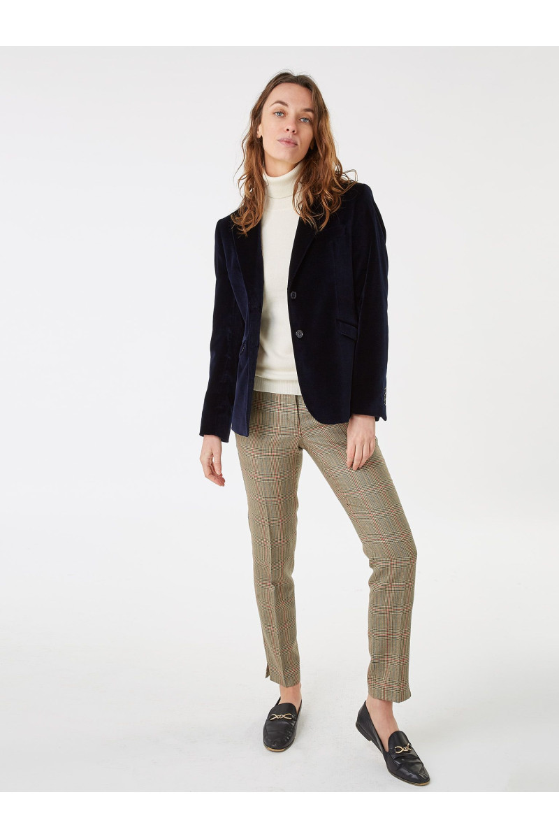 Veste cintrée femme en velours lisse Palatine