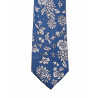 Cravate fine pure soie à motif fleuri