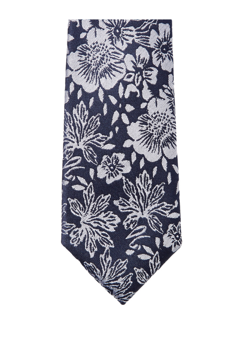 Floral Pattern Pure Silk Tie