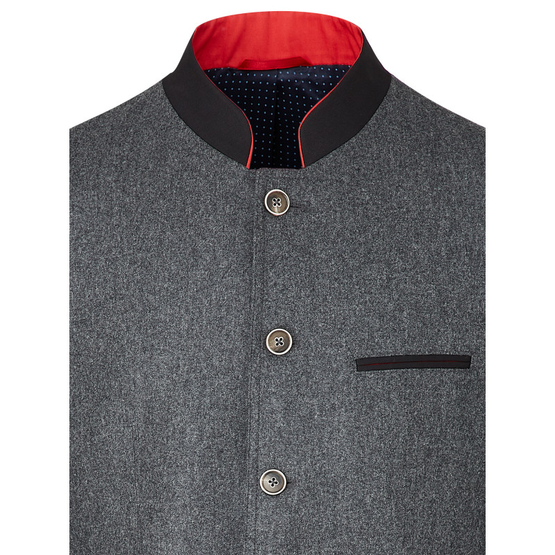 Veste Col mao-Flanelle