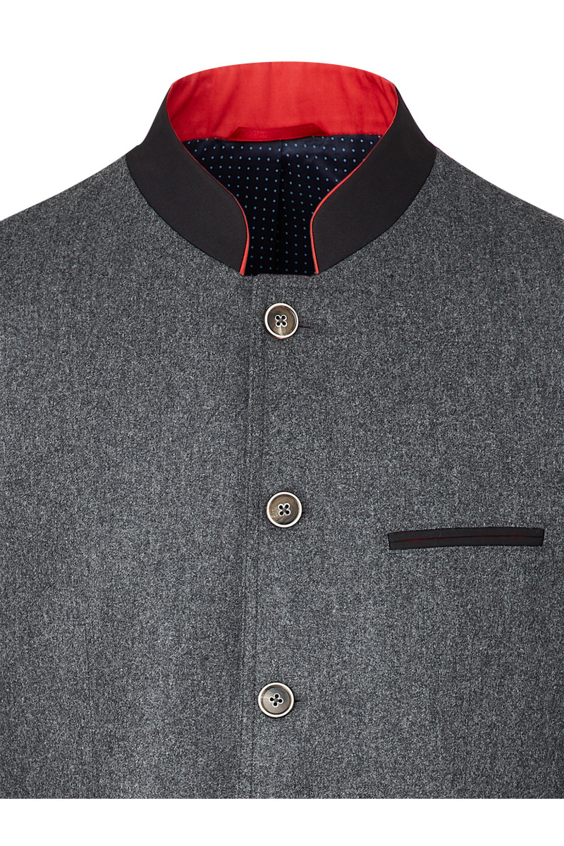 Veste flanelle col mao