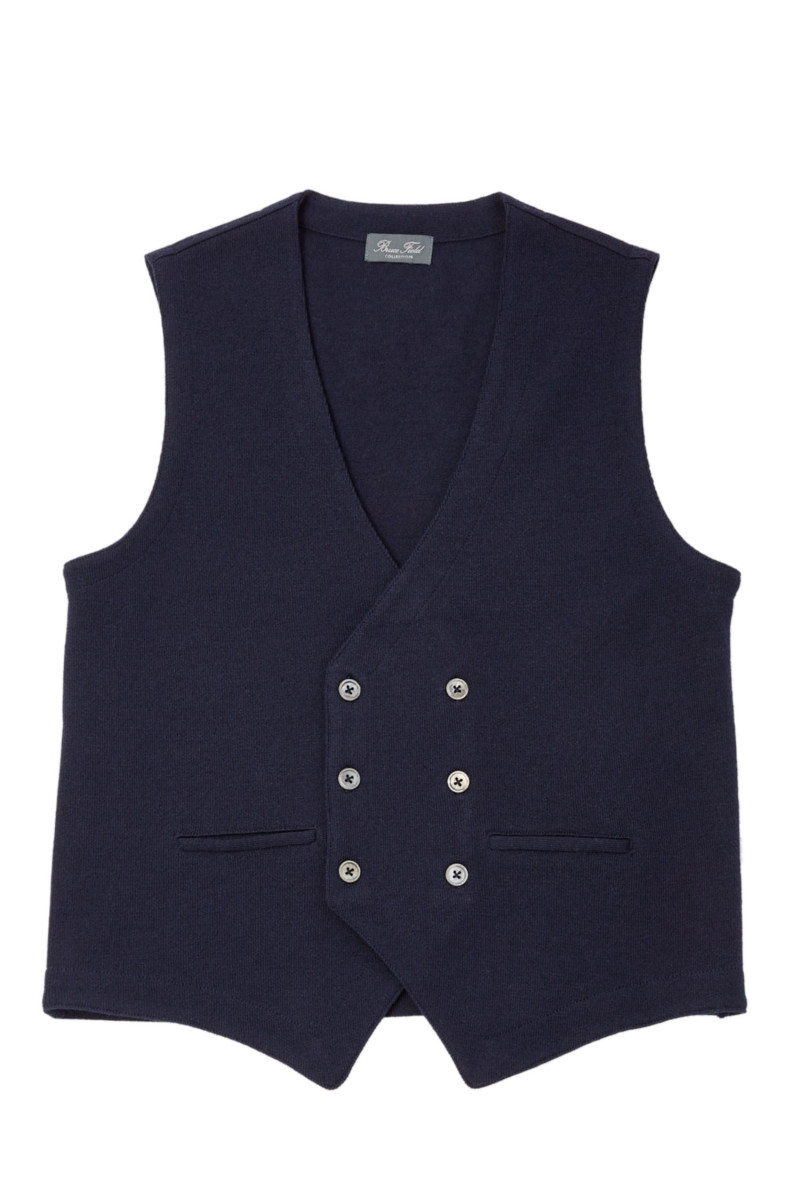 Vest man sleeveless wool merinos