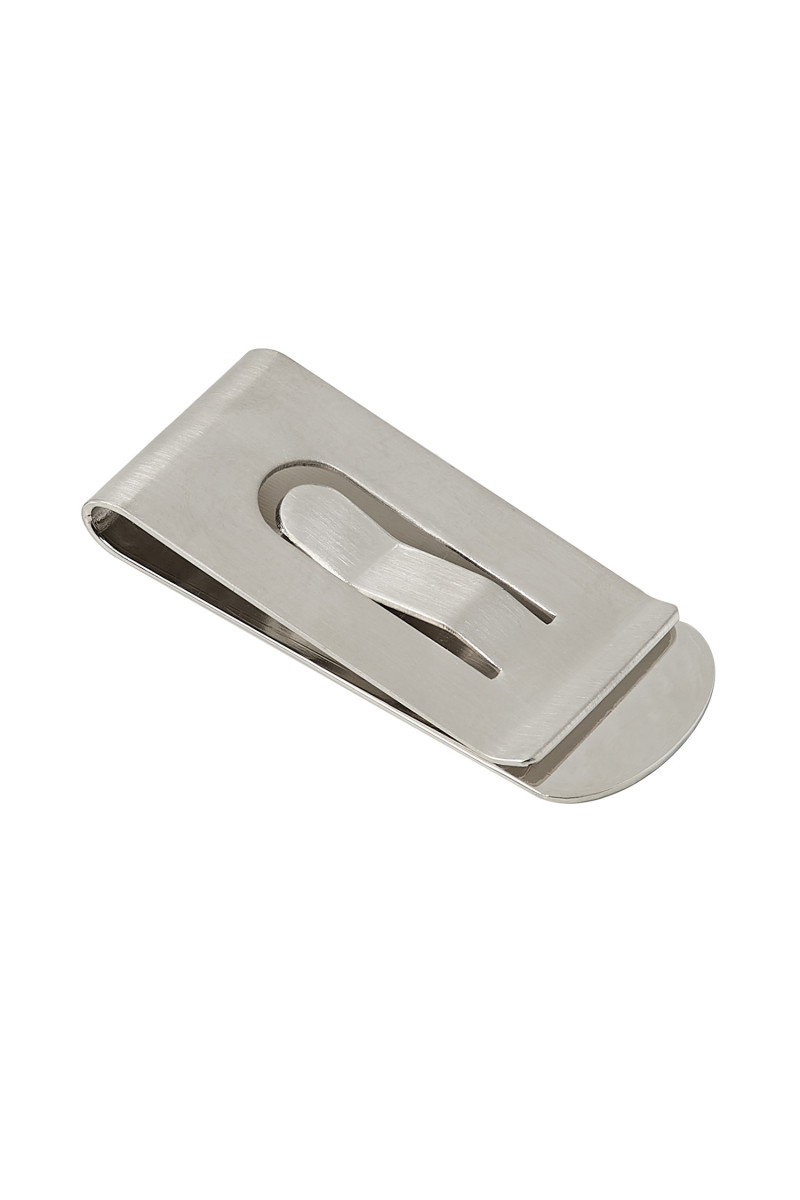 Pince à billets en métal poli