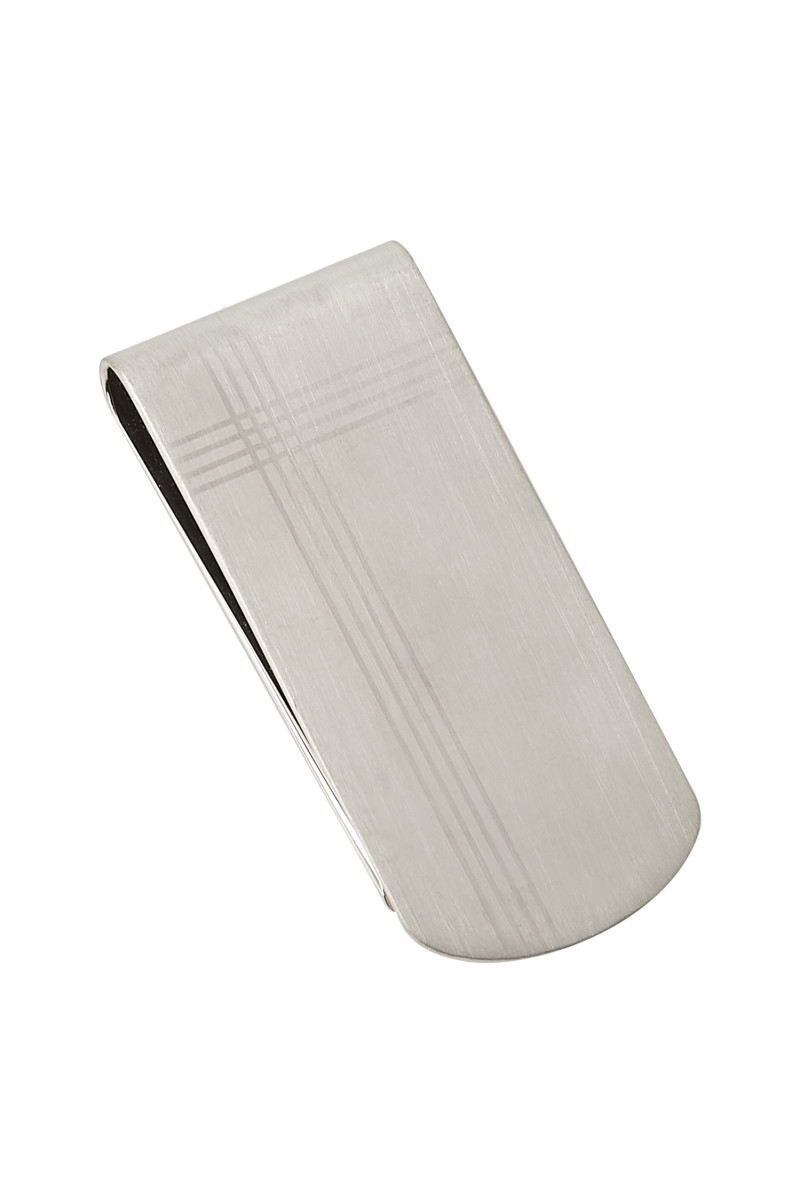 Pince à billets en métal poli