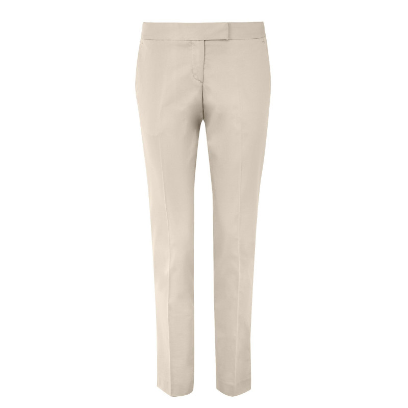 Pantalon en coton légèrement stretch coupe cigarette