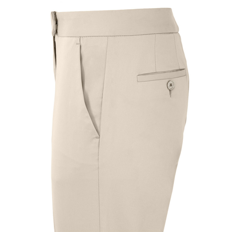 Pantalon en coton légèrement stretch coupe cigarette