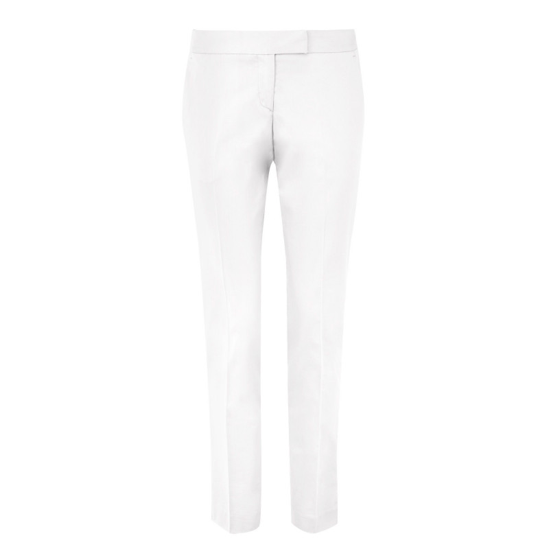 Pantalon en coton légèrement stretch coupe cigarette