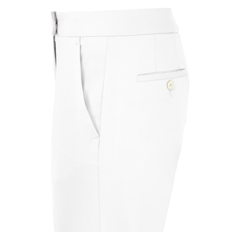 Pantalon en coton légèrement stretch coupe cigarette