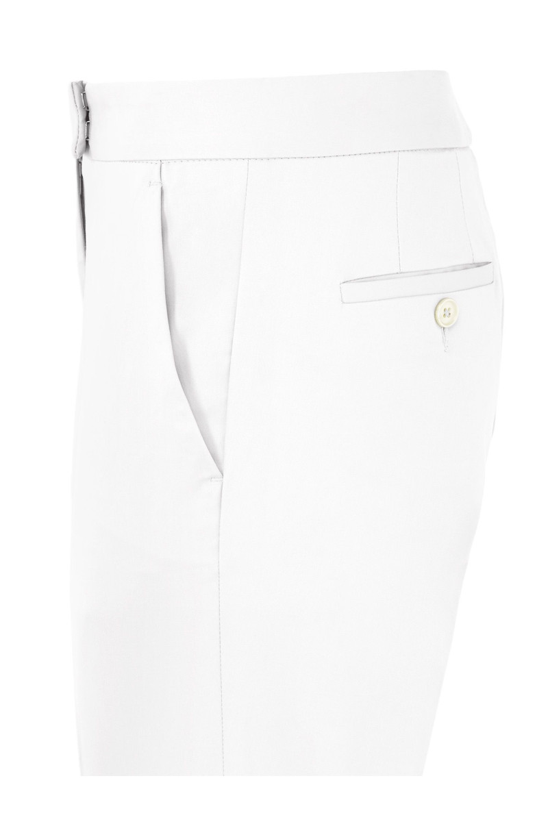 Pantalon en coton légèrement stretch coupe cigarette