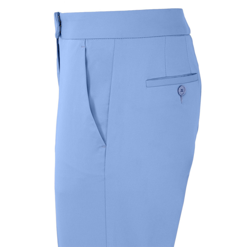 Pantalon en coton légèrement stretch coupe cigarette