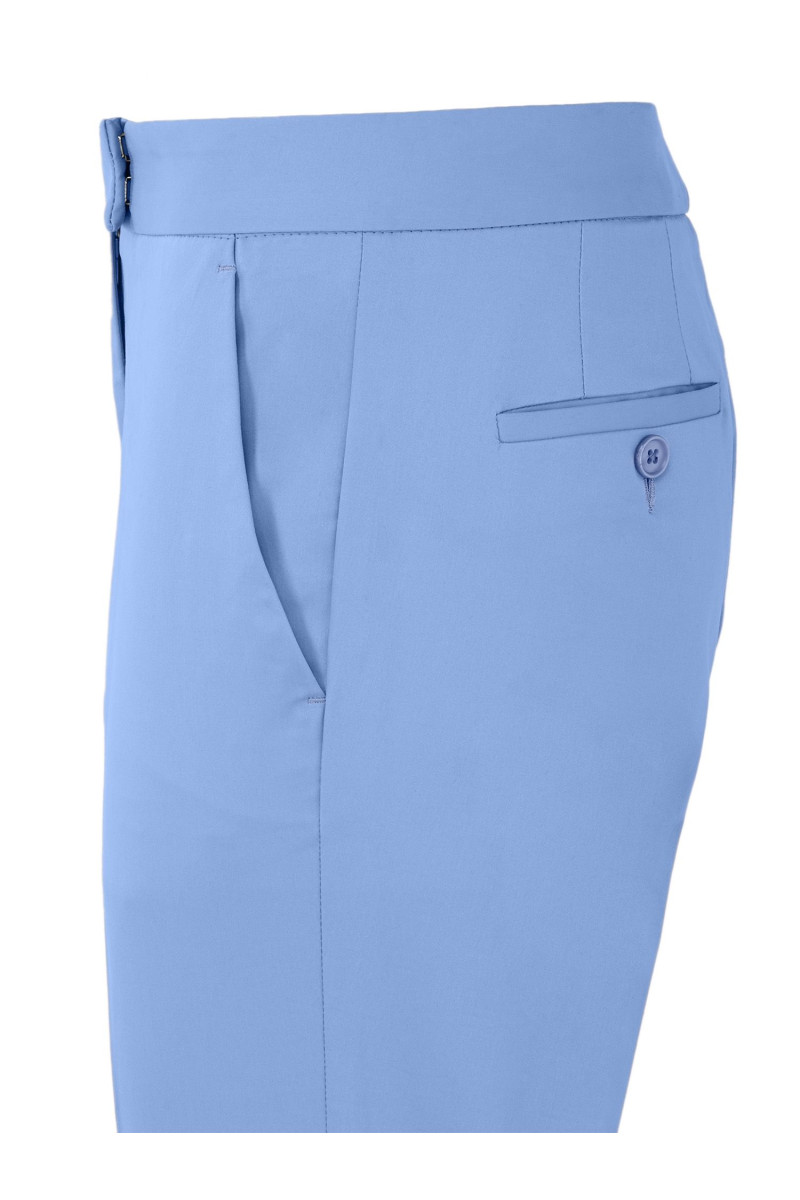 Pantalon en coton légèrement stretch coupe cigarette