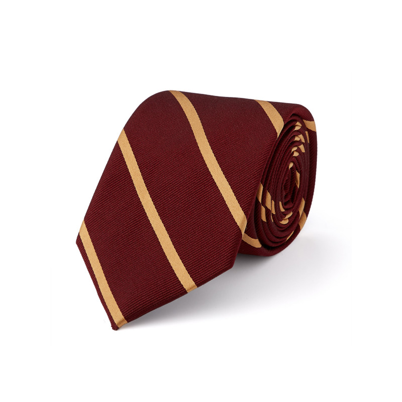 Tie in pure silk with stripes